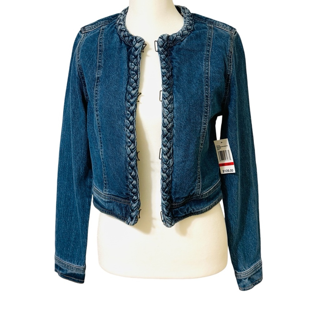 HABITUAL Braided Denim Women’s Blue Jacket Sz XS NWT